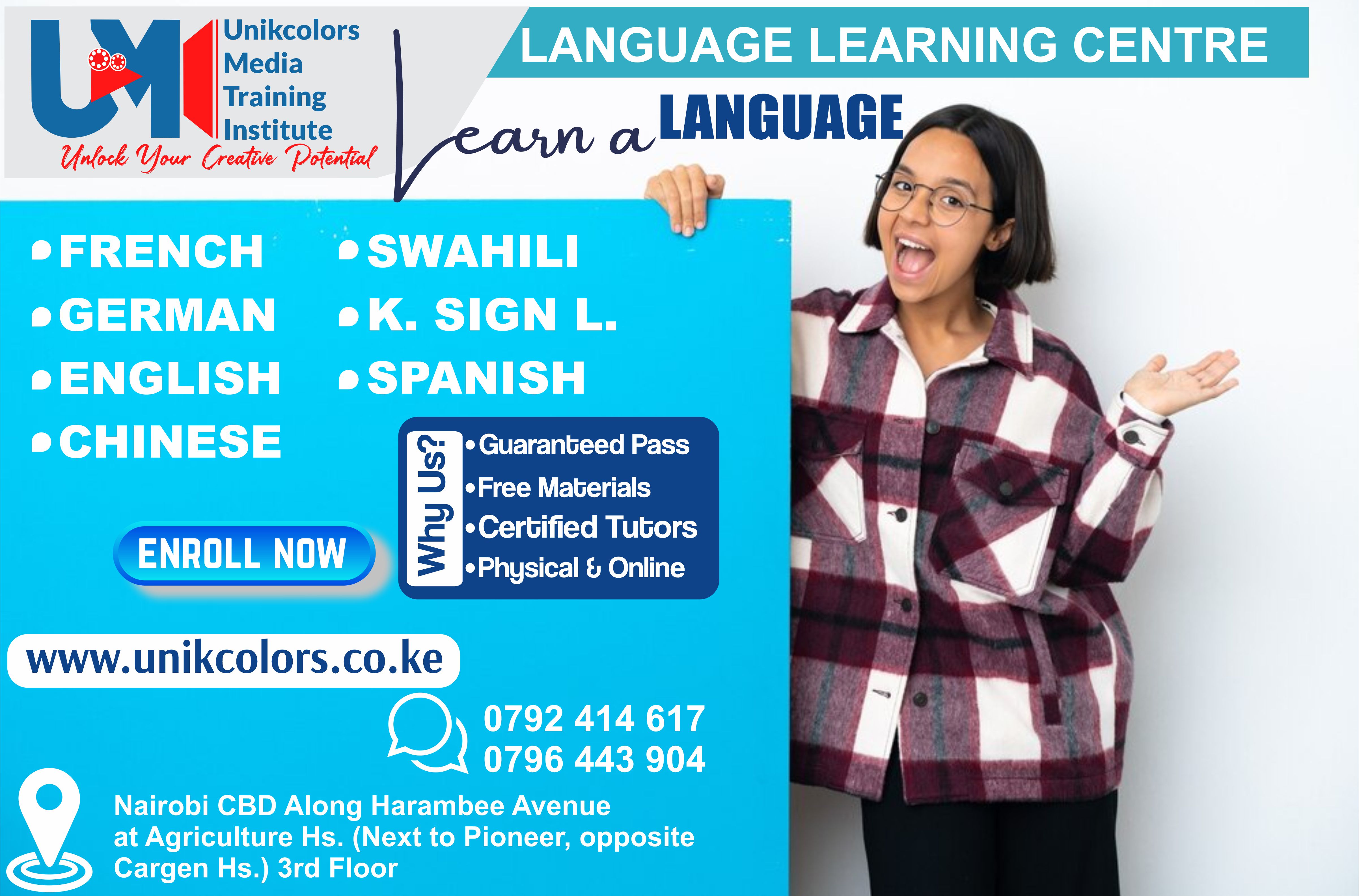 LANGUAGE TRAINING CENTRE - GERMAN | ENGLISH | FRENCH | CHINESE | SPANISH | SWAHILI | KENYA SIGN LANG
